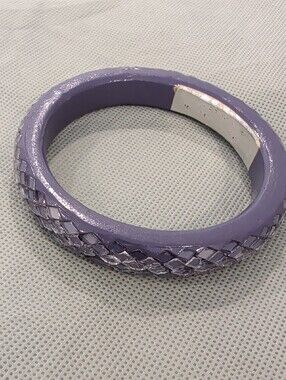 Lavender Braided Detail Women’s Bangle Bracelet